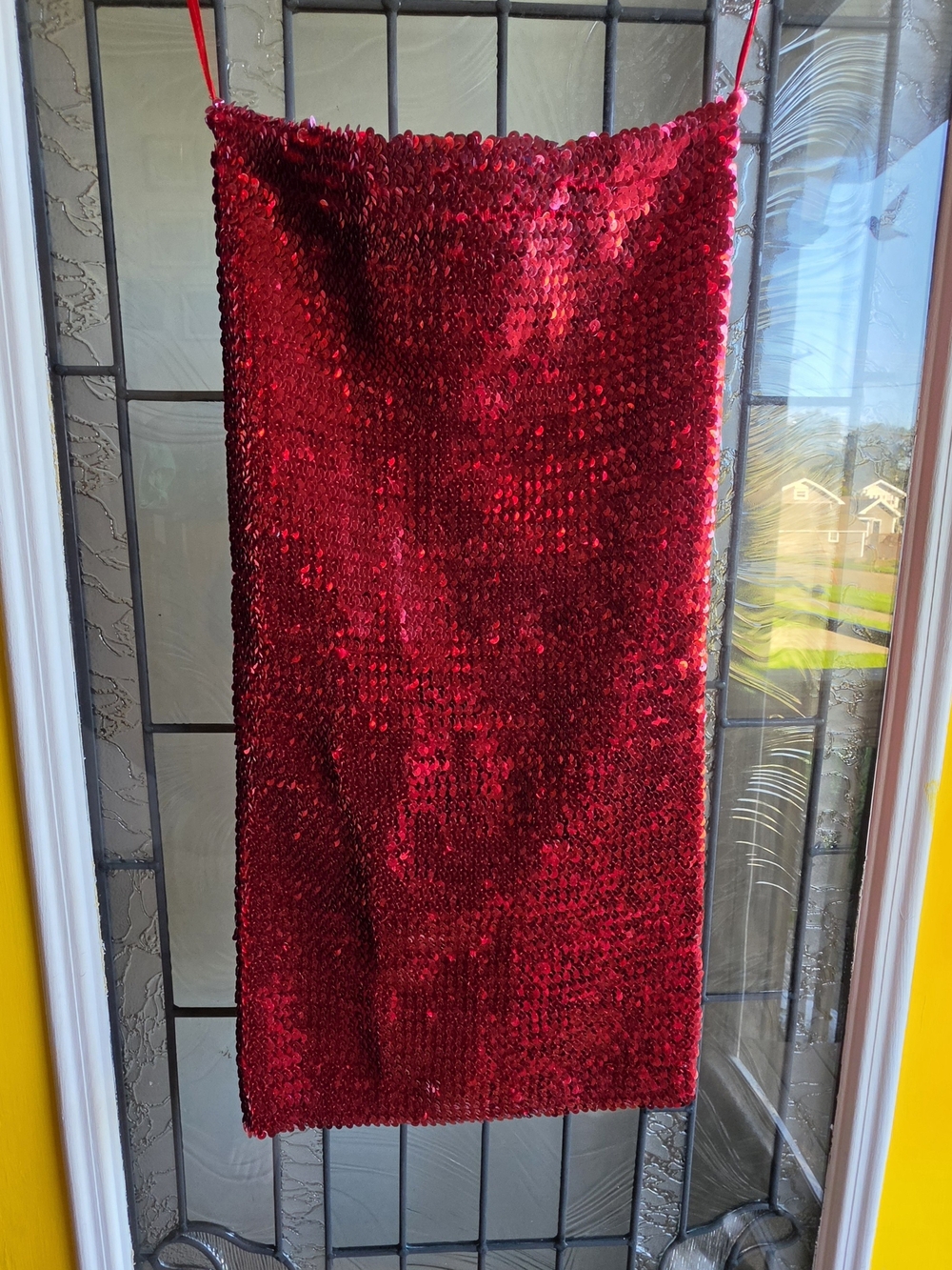 Vintage Sirens Red Sequin Mini Tube Dress